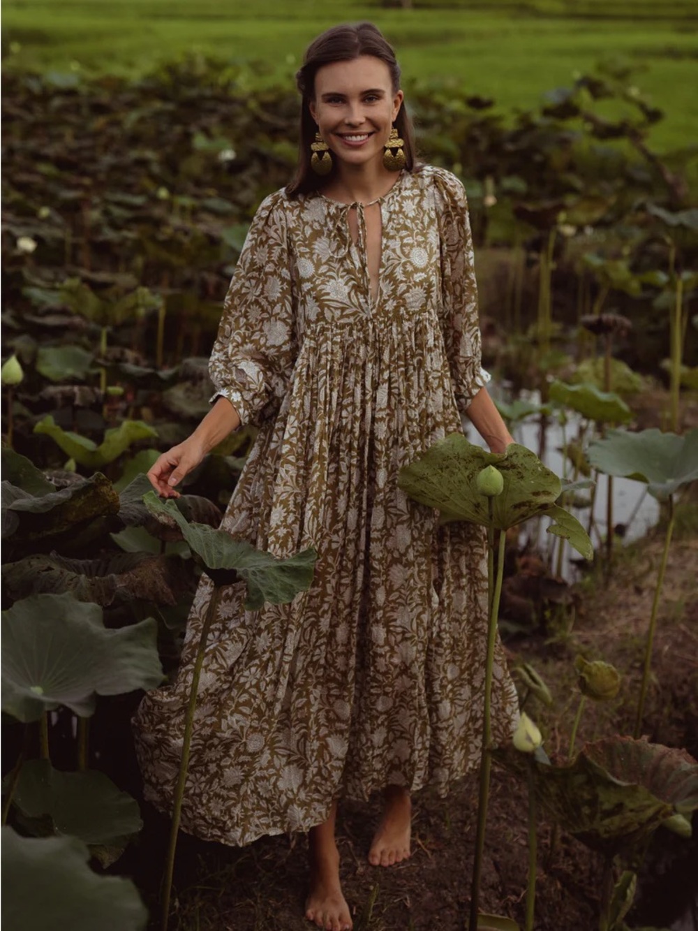 Daughters of India Kyra Dress in Brown XL - Picture 5 of 8